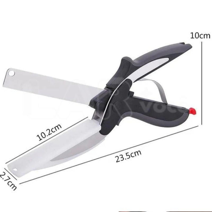 Tesoura 3 Em 1 Com Faca Corta Legumes/Carnes Faca Inox Multiuso -  Tesoura Mágica da Cozinha