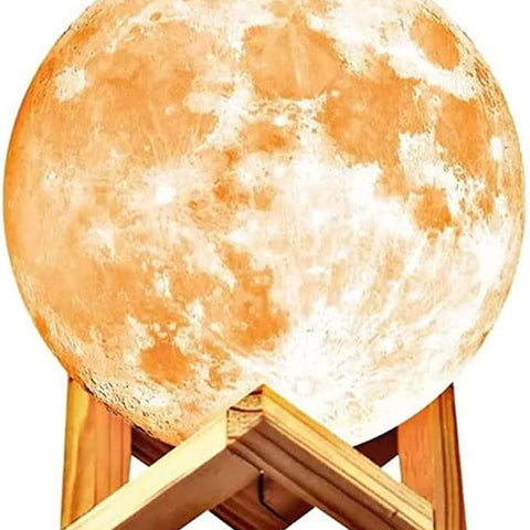 Luminaria 3D Touch Lua Cheia Abajur LED Decoração USB RGB