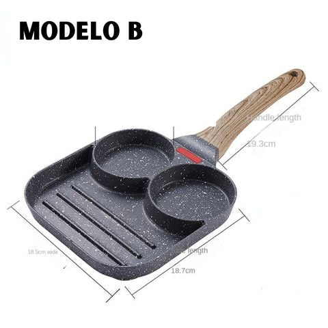 Frigideira Omeleteira Panquequeira Hamburgueira Breakfast Maker Multifuncional Antiaderente (50% OFF)