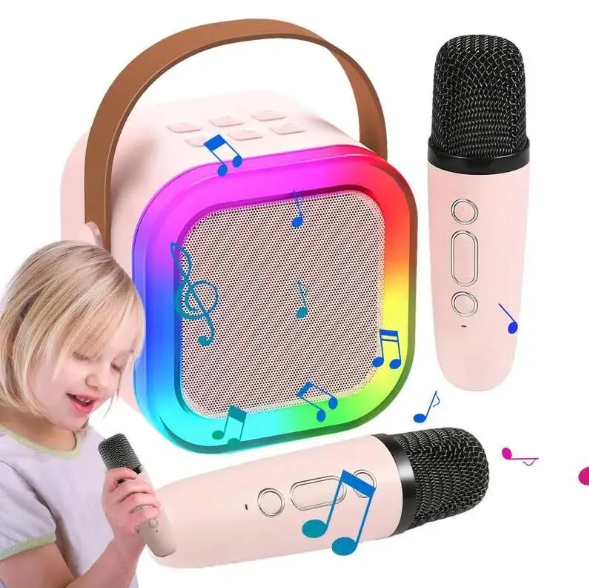 Mini Karaokê Bluetooth - microfone sem fio - Caixa de Som