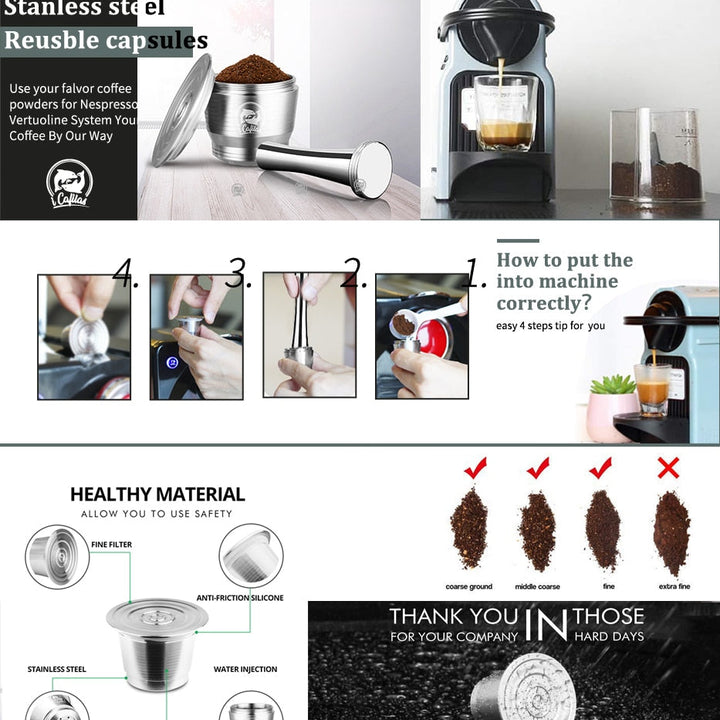Cápsula Reutilizável para Nespresso kit Icafilas Império das Cápsulas