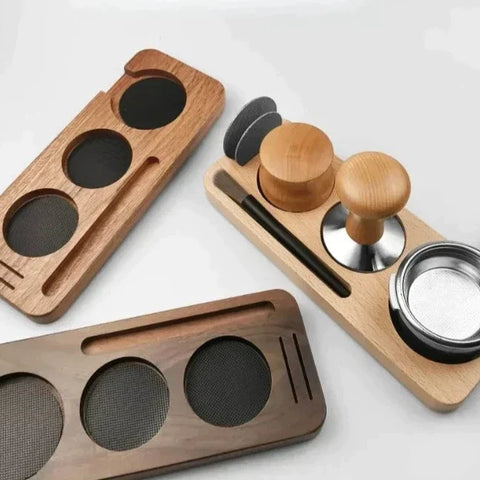 Base de Madeira de Nogueira para Socador de Café