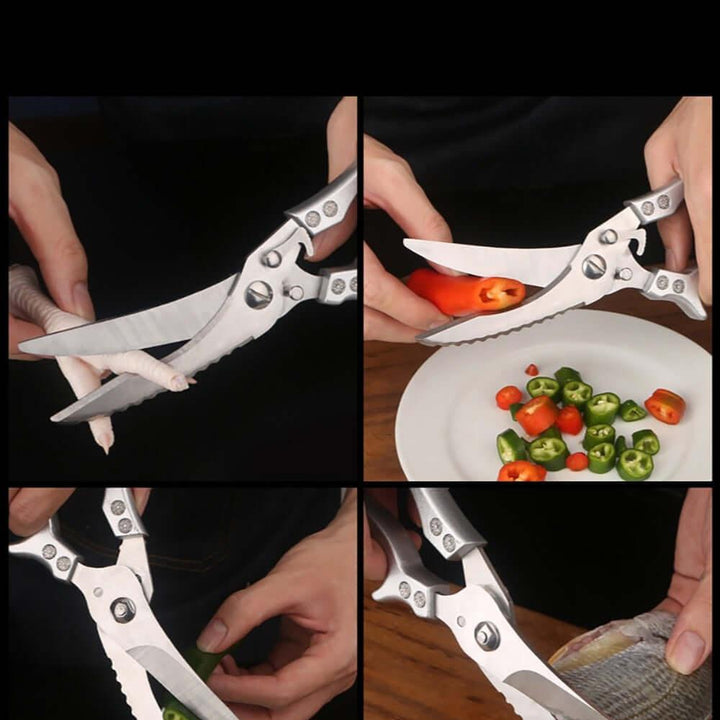 Tesoura de Cozinha Trinchante Multiuso em Aço Inoxidável - My Store