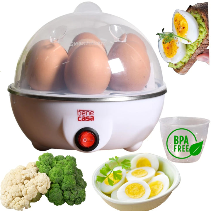 Cozedor Eletrico de Ovos e Legumes a Vapor Multifuncional