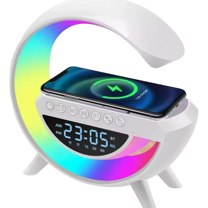 Luminária Multifuncional G Speaker Caixa De Som Carregador Radio Despertador