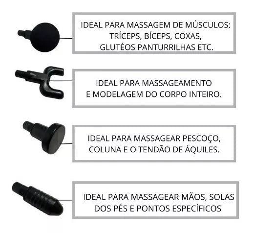 Pistola Massageadora 4 Em 1- Alívio A Cada Toque