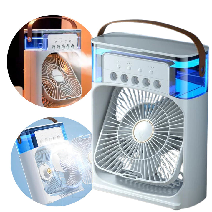 Mini Ar-condicionador Ventilador Portatil Climatizador Umidificador USB Potente Turbo Silencioso